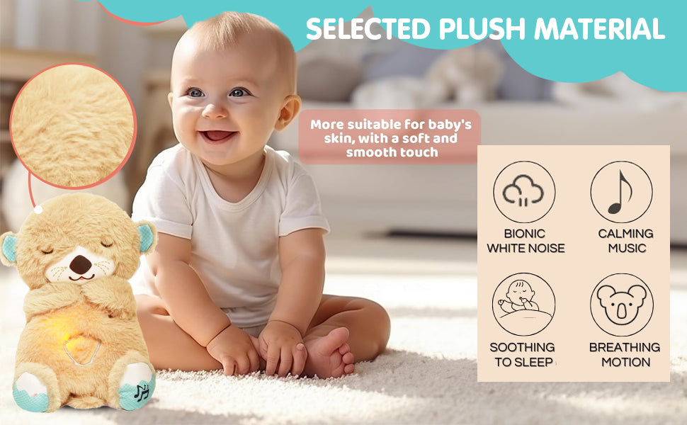 Breathing Teddy Bear – Your Soothing Sleep Buddy Blue Edition