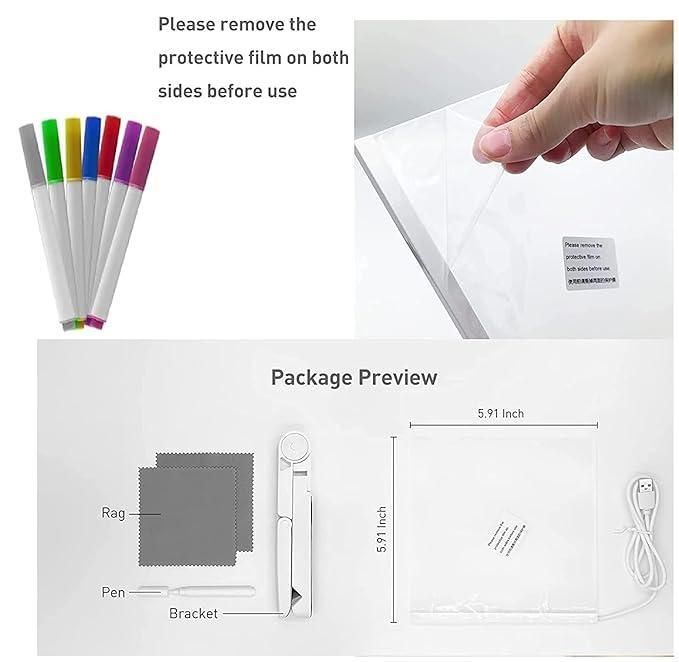 ORVO™ 3D Acrylic Writing Pad with Color Markers