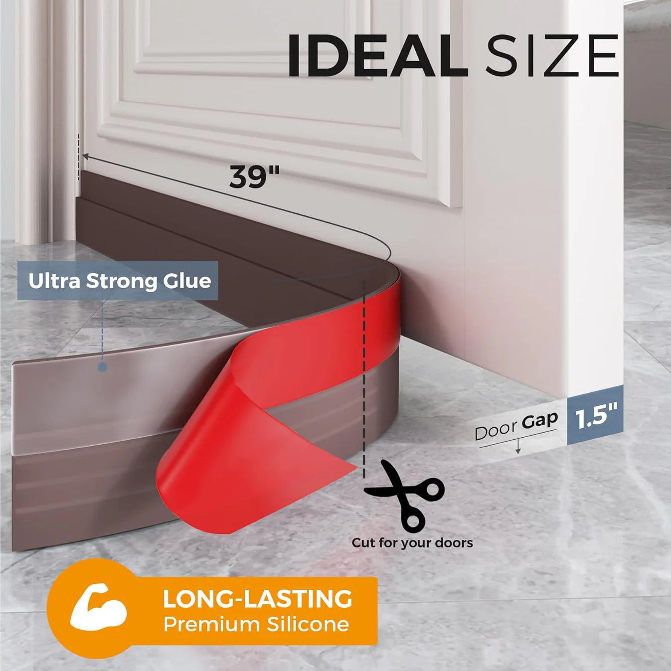 Self-Adhesive Silicone Door Seal