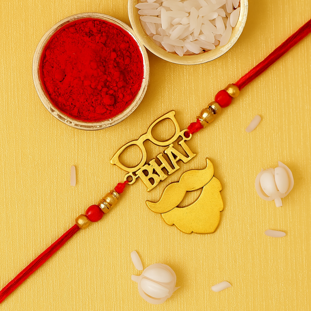 Best Bhai in the Galaxy Bottle with 3 Rakhis