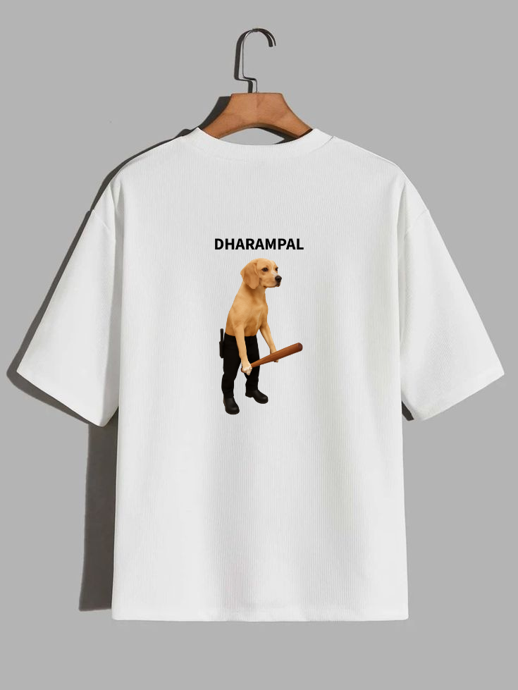 Dharampal Funny Dog Print Tee – Premium Unisex Fit