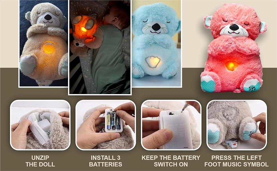 Breathing Teddy Bear – Your Soothing Sleep Buddy Blue Edition